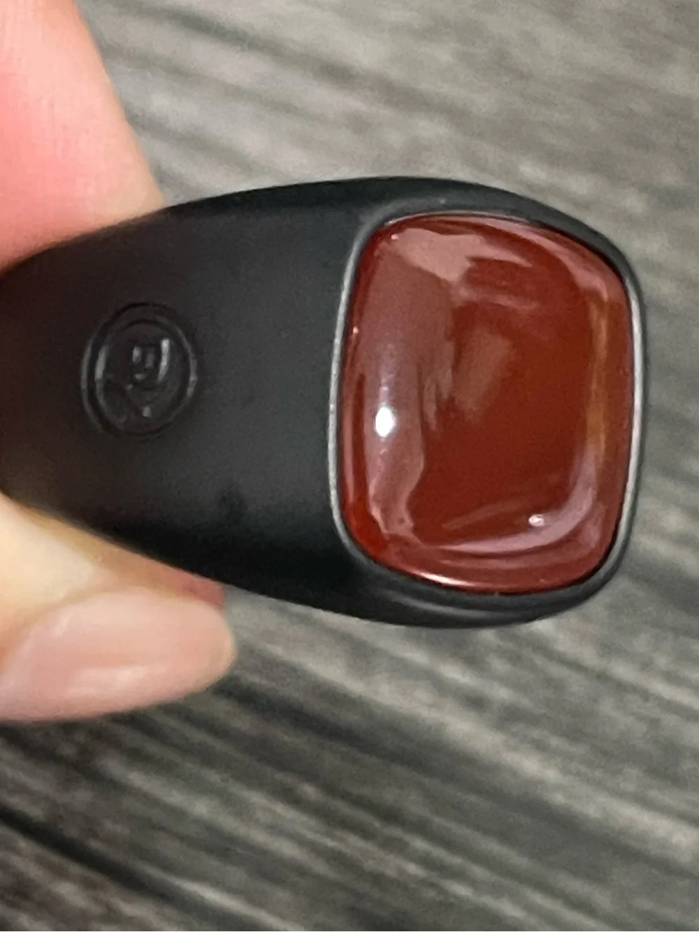 David Yurman signet ring titanium with carnelian size 13.5